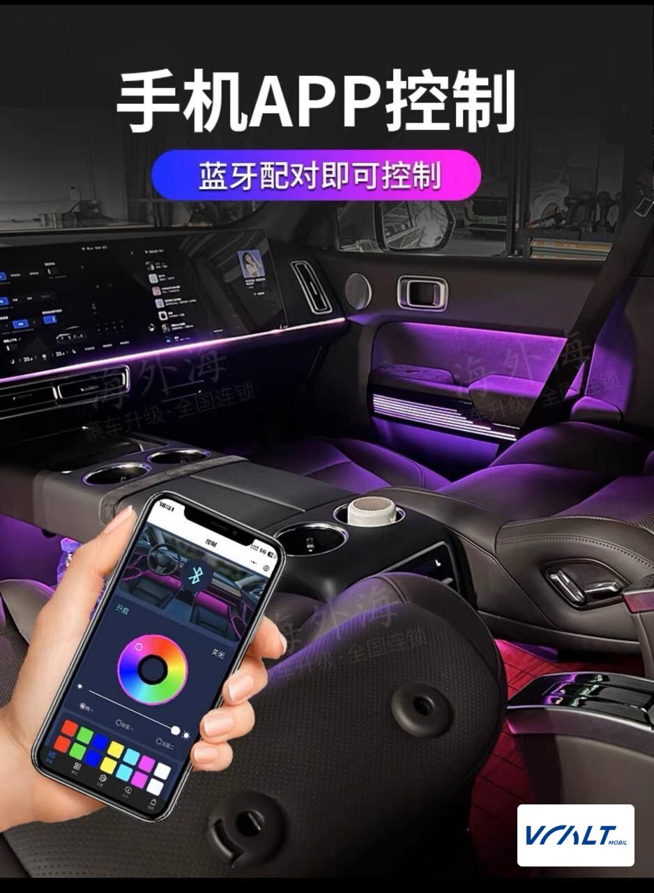Комплект салонной подсветки с подсветкой дверных ручек для LiXiang L7, L8, L9
