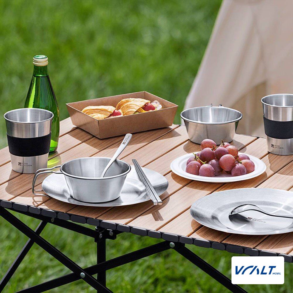 Туристический набор посуды LiXiang для 2 человек в переносной сумке