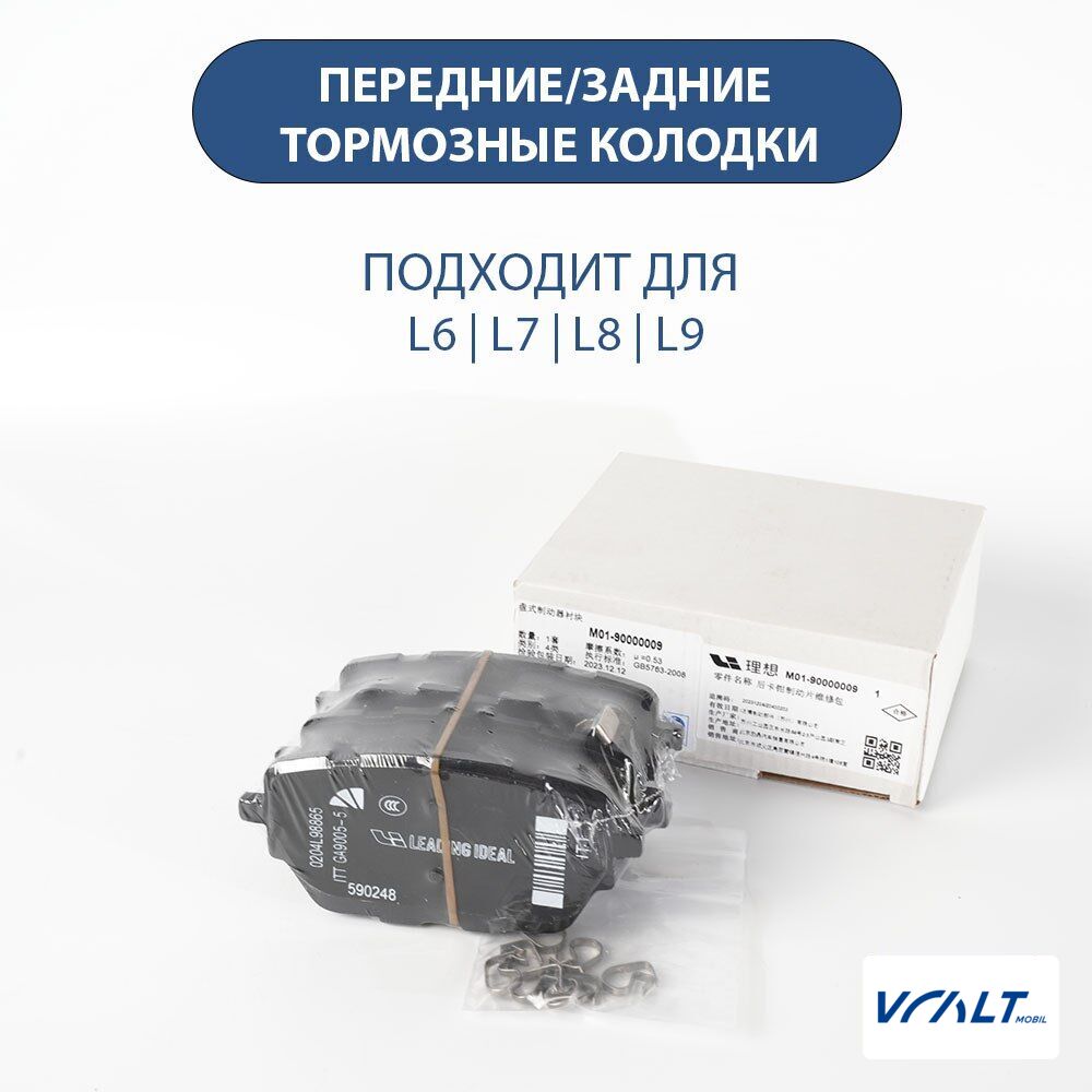 Тормозные колодки для LiXiang L6, L7, L8, L9 - полный комплект